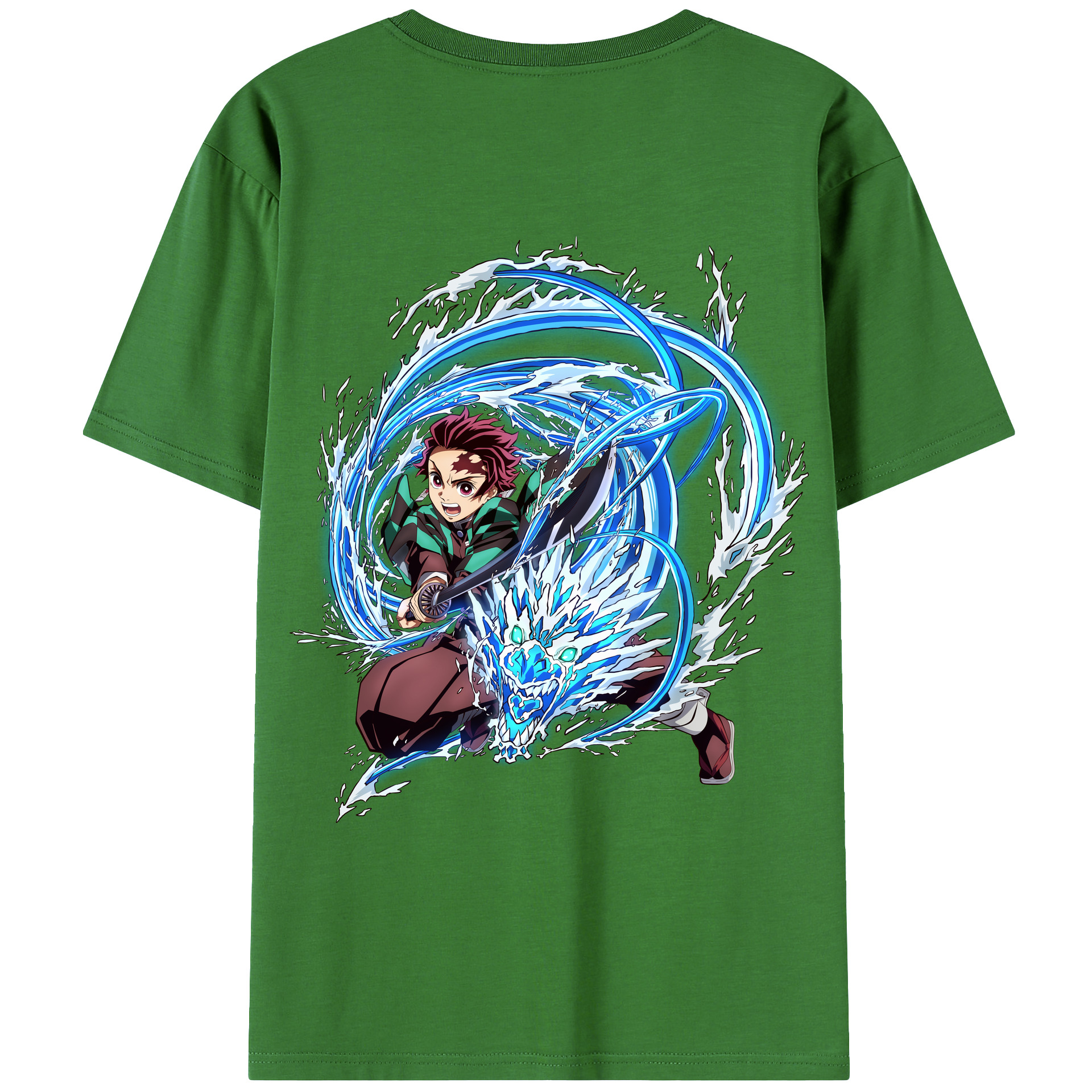 （画像用） 鬼滅の刃 竈門 炭治郎／かまど たんじろう Kamado Tanjirou レディース半袖Tシャツ(バックプリント)